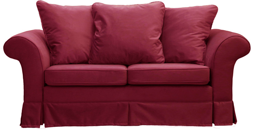 ESTELLA 140 - czerwona sofa dwuosobowa rozkładana, 517923