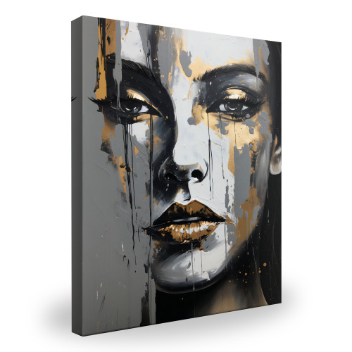 Obraz Nowoczesny Złoty PORTRET Kobiety 60x90cm 108069 – sklep BRW