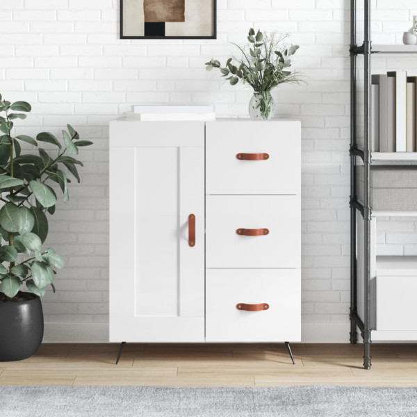 Szafka Biała Połysk 69.5x34x90 cm do Salonu Pokoju Sypialni, 5213325