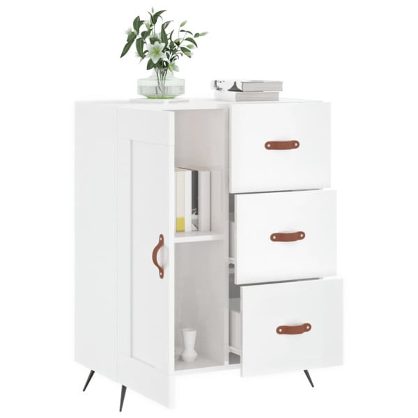 Szafka Biała Połysk 69.5x34x90 cm do Salonu Pokoju Sypialni, 5213327