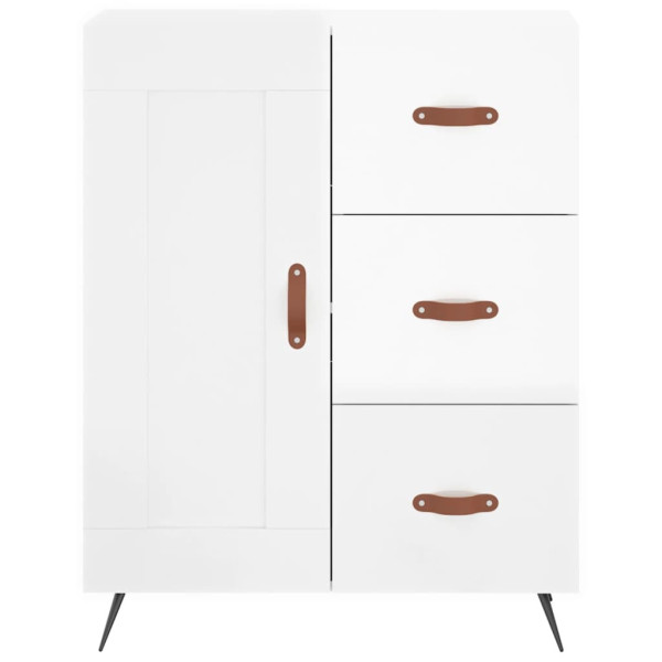 Szafka Biała Połysk 69.5x34x90 cm do Salonu Pokoju Sypialni, 5213328