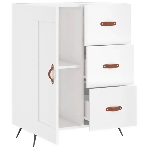 Szafka Biała Połysk 69.5x34x90 cm do Salonu Pokoju Sypialni, 5213329