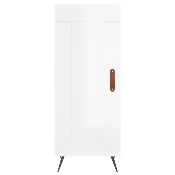 Szafka Biała Połysk z Drzwiami z Szufladami 34.5x34x90 cm do Salonu, 5213454