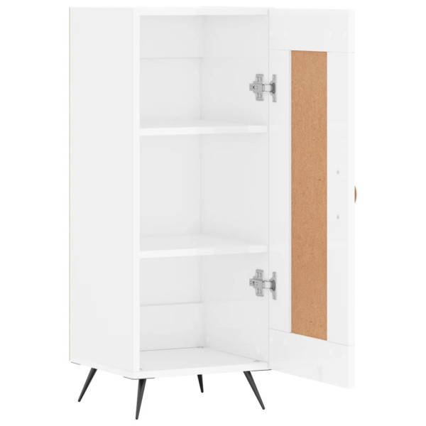 Szafka Biała Połysk z Drzwiami z Szufladami 34.5x34x90 cm do Salonu, 5213455