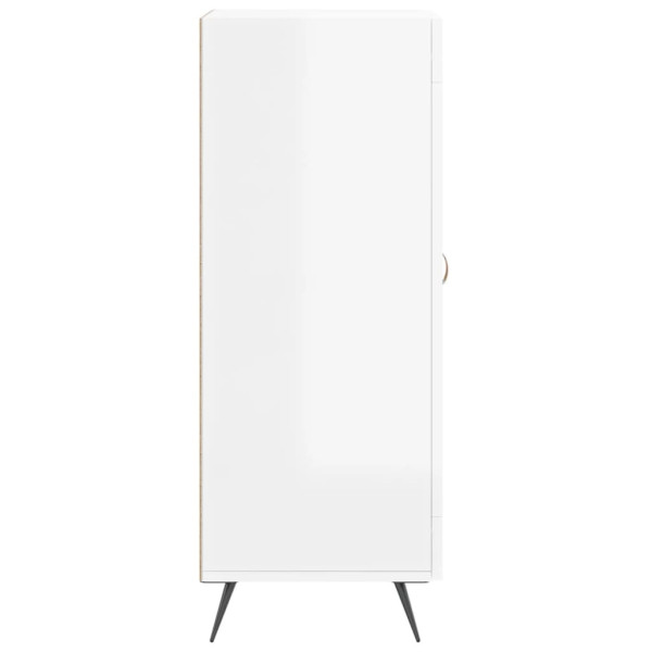 Szafka Biała Połysk z Drzwiami z Szufladami 34.5x34x90 cm do Salonu, 5213456