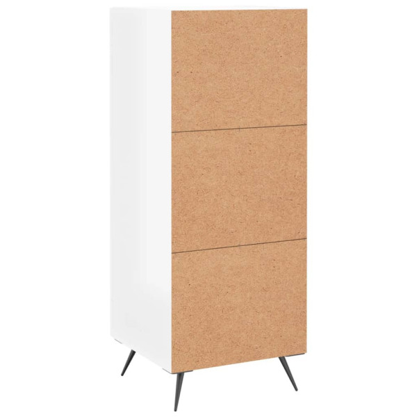 Szafka Biała Połysk z Drzwiami z Szufladami 34.5x34x90 cm do Salonu, 5213457