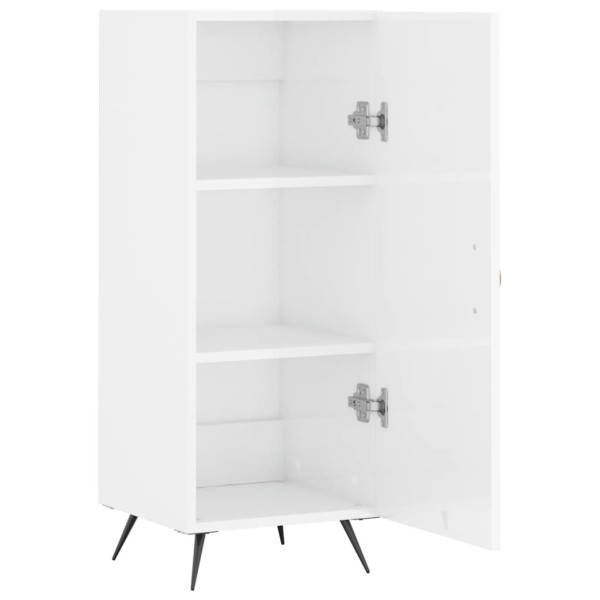 Szafka Biała Połysk z Drzwiami z Szufladami 34.5x34x90 cm do Salonu, 5213484