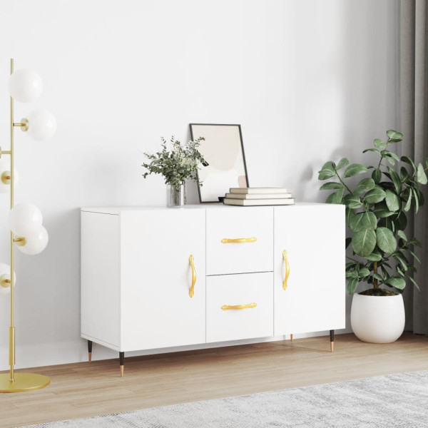Szafka Biała z Drzwiami z Szufladami 100x36x60 cm do Salonu Pokoju, 5249912