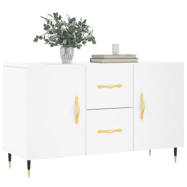 Szafka Biała z Drzwiami z Szufladami 100x36x60 cm do Salonu Pokoju, 5249913
