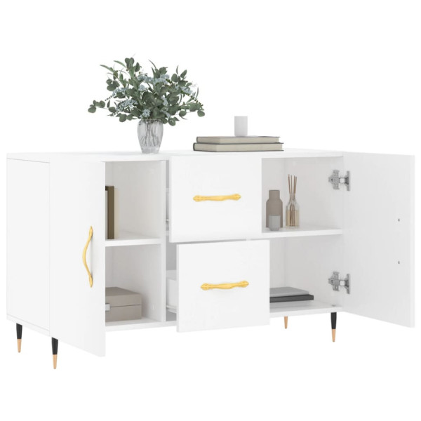 Szafka Biała z Drzwiami z Szufladami 100x36x60 cm do Salonu Pokoju, 5249914
