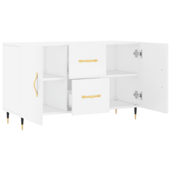 Szafka Biała z Drzwiami z Szufladami 100x36x60 cm do Salonu Pokoju, 5249915