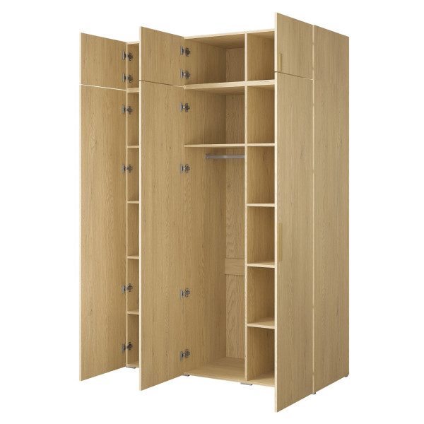 Szafa z nadstawką Napoli 3D 150 Dąb Cremona, 5301283