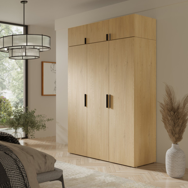 Szafa z nadstawką Napoli 3D 150 Dąb Cremona, 5301284
