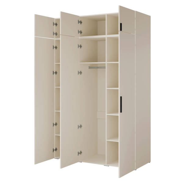 Szafa uchylna z nadstawką Napoli 3D 150 Kaszmir, 5301387