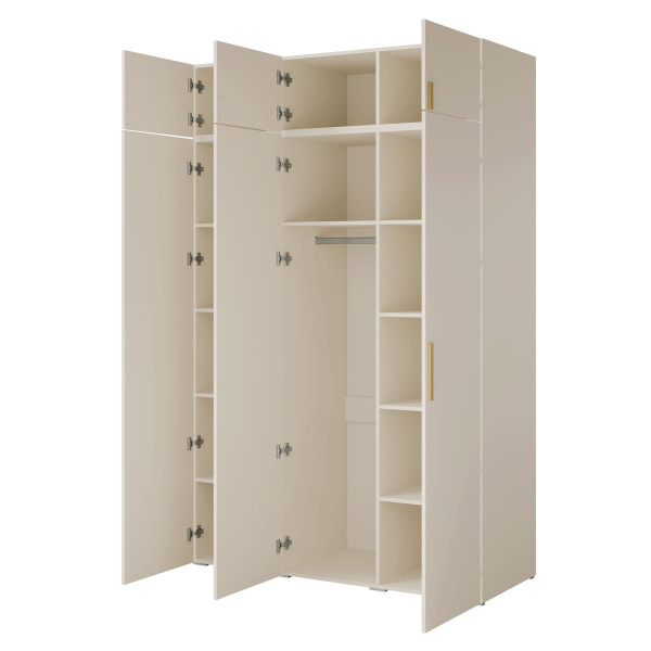 Szafa uchylna z nadstawką Napoli 3D 150 Kaszmir, 5301388