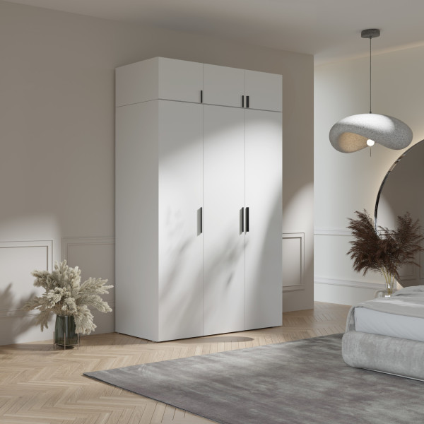 Szafa uchylna z nadstawką Napoli 3D 150 Biała, 5301417