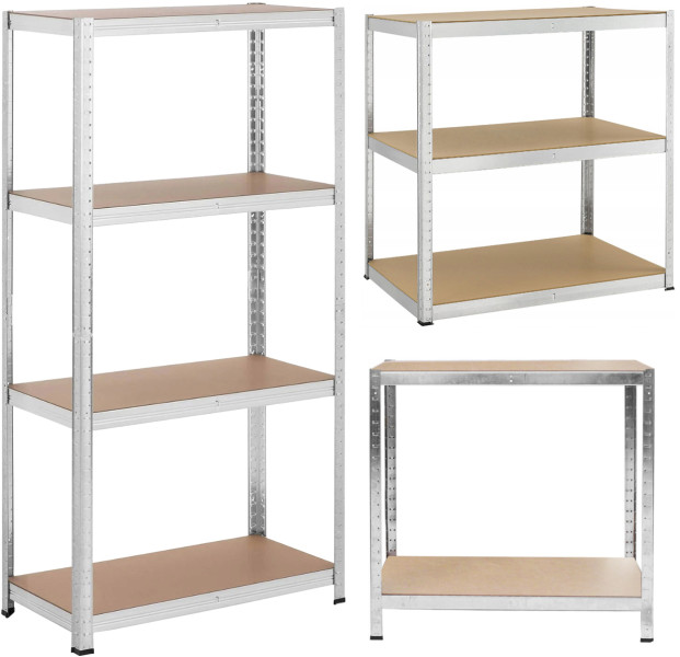 Regał magazynowy metalowy mocny do garażu do piwnicy 180x90x40cm, 5301548