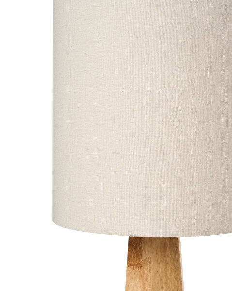 Lampa podłogowa do sypialni i salonu jasnobrązowy drzewo kauczukowe, 5309764
