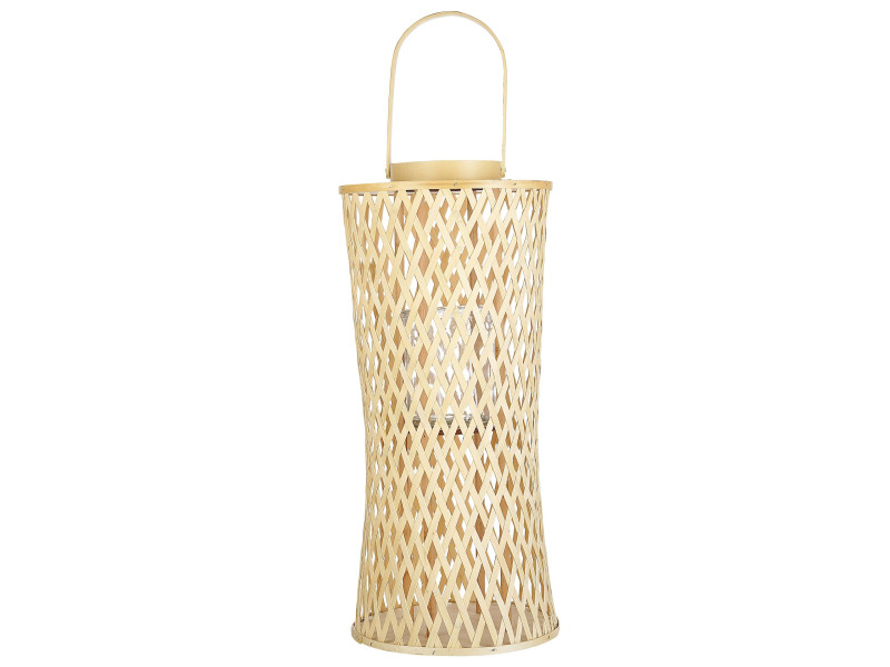 Lampion świecznik bambusowy naturalny 58 cm, 531307