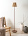 Lampa podłogowa brązowa metalowa podstawa papierowa plecionka klosz boho, 5323181
