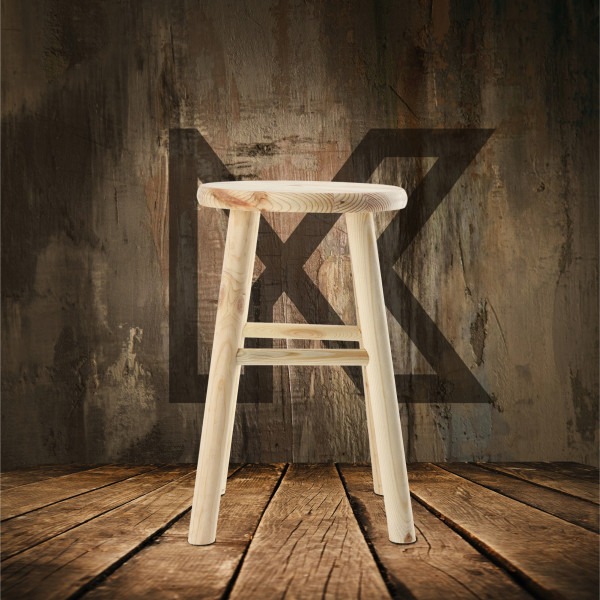Kadax Taboret Drewniany Stołek Krzesło 46cm 4szt, 532715