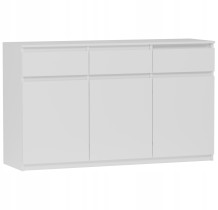 Komoda 120cm 3 szuflady 3 drzwi szafka FRAMIRE S-3 biała