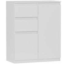 Komoda 98cm 2 drzwi 2 szuflady szafka FRAMIRE S-2 biała