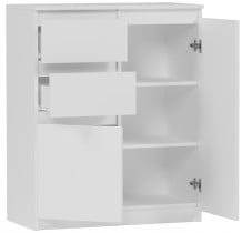 Komoda 98cm 2 drzwi 2 szuflady szafka FRAMIRE S-2 biała