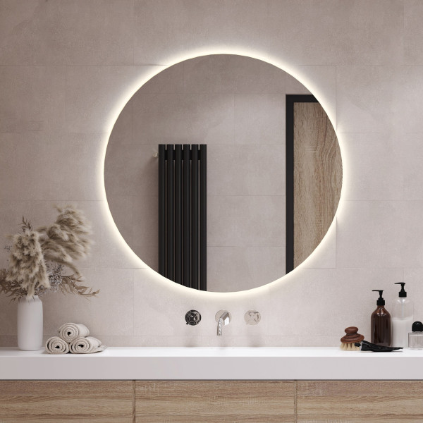 Nowoczesne Okrągłe lustro LED do łazienki fi 100 cm, 535533