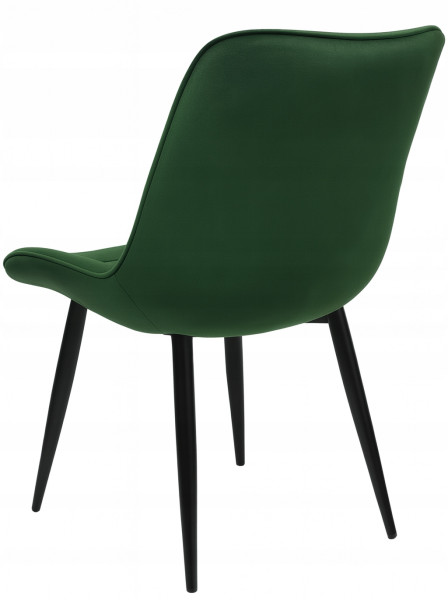 Krzesło Welurowe Tapicerowane Profilowane wys. 86cm Zielone Wysokie M24, 5377497