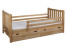 Produkt: Łóżko 90x200 drewniane TINA, kolor dębowy + stelaż