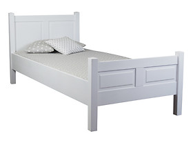 Łóżko 90x200 drewniane KINSEY, kolor biały + stelaż