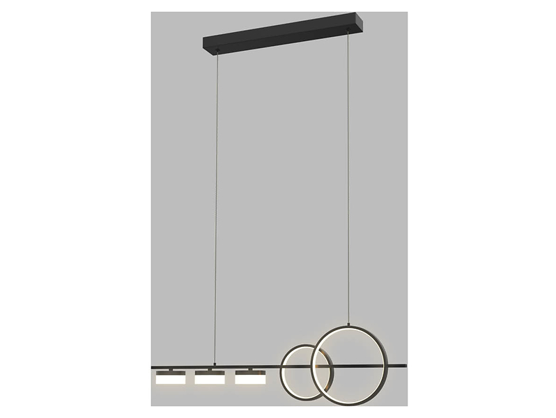 Lampa wisząca Messina LED 5-punktowa metalowa czarna, 539639