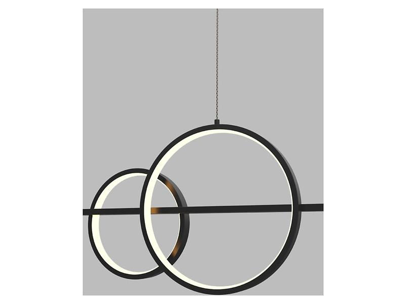 Lampa wisząca Messina LED 5-punktowa metalowa czarna, 539640