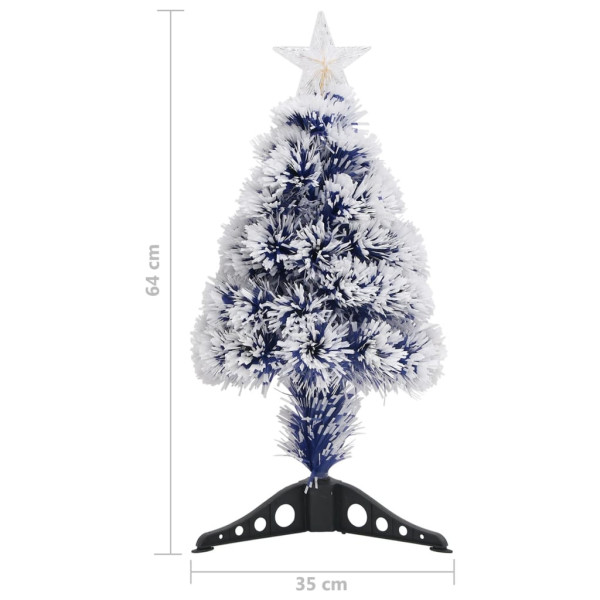 Choinka z lampkami biało-niebieska 64 cm włókno optyczne, 5438206