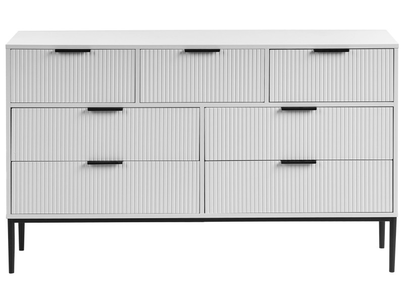 Komoda z siedmioma szufladami biała, 5475090