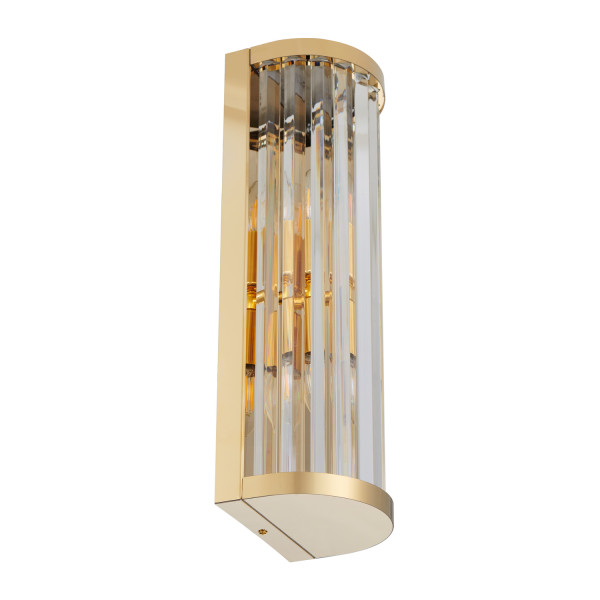 Lampa ścienna EXELLENT kryształowa złota 45 cm, 5559406