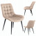 Krzesło Welurowe Pikowane Loft Jadalnia Salon Beż  M17, 5595305