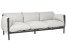 Produkt: Sofa ogrodowa 3-osobowa metalowa z szarymi poduchami