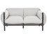 Produkt: Sofa ogrodowa 2-osobowa metalowa z szarymi poduchami