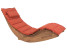 Inny kolor wybarwienia: Leżak ogrodowy drewniany poduszka czerwona