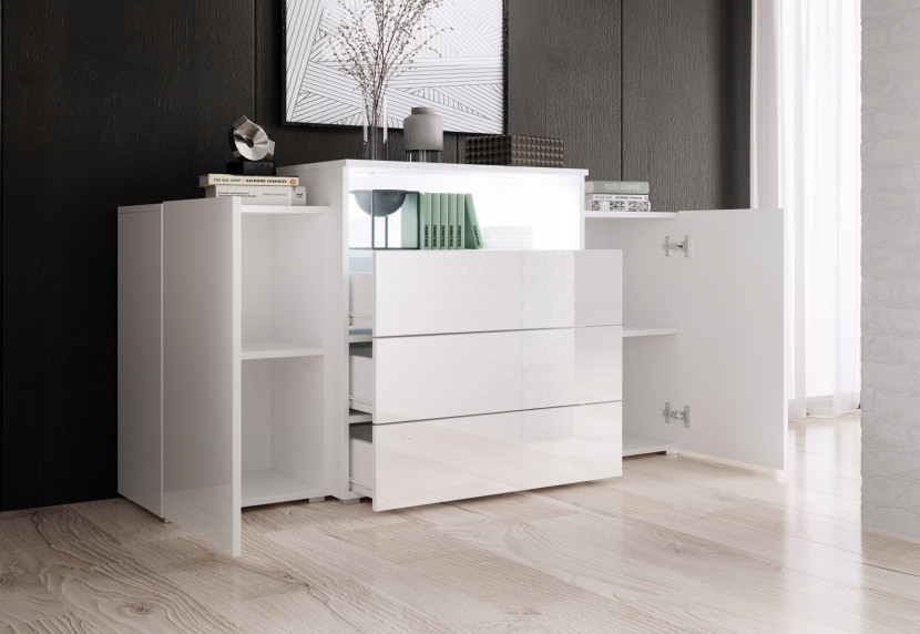 Dwudrzwiowa Komoda Urban 150 Cm Szuflady Półki, 5626416