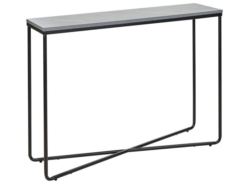 Konsola stolik 110x30 cm efekt betonu z czarnym, 563060