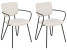 Inny kolor wybarwienia: 2 krzesła tapicerowane poliestrem kremowe