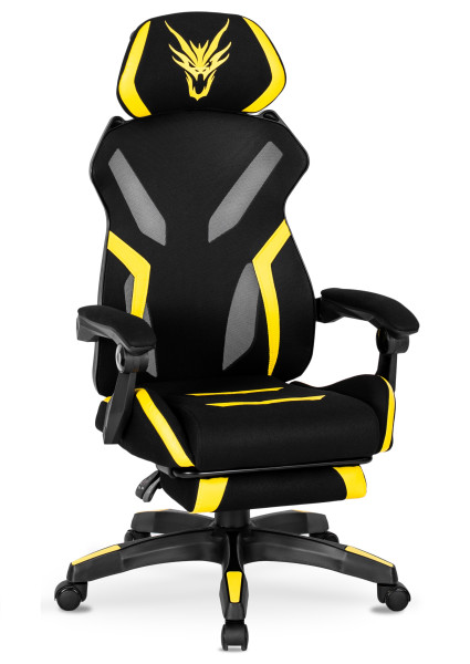 Fotel MAXIMO Czarno-Żółty Gamingowy dla Gracza, 564198