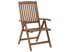 Krzesło ogrodowe ciemne drewno akacjowe