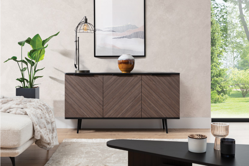 KONSIMO TUNDI Duża Komoda LOFT na nóżkach, Dąb Artisan, Cichy Domyk, 5653940