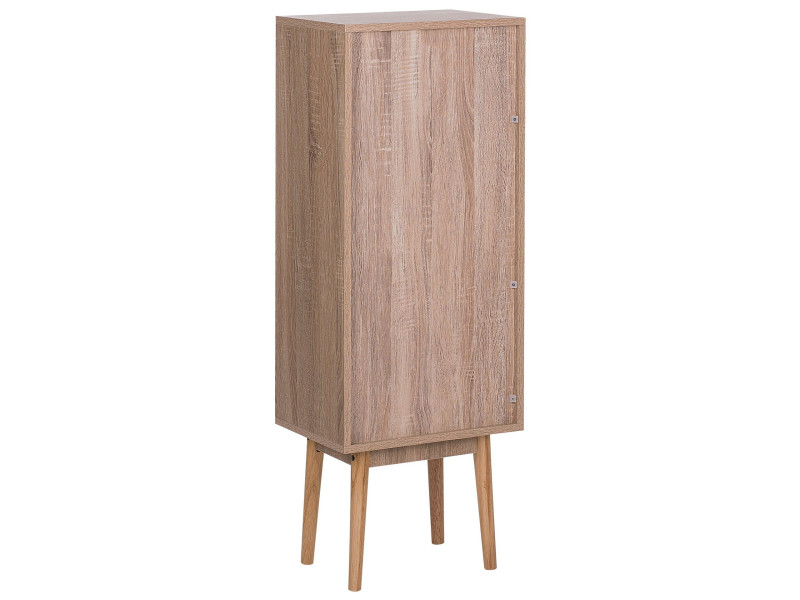 Komoda z pięcioma szufladami 112 x 40 cm jasny brąz i biel, 5663449