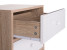 Komoda z pięcioma szufladami 112 x 40 cm jasny brąz i biel, 5663450