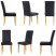 Krzesło do jadalni czarne Laro velvet oparcie wysokie do salonu stylowe, 5669642